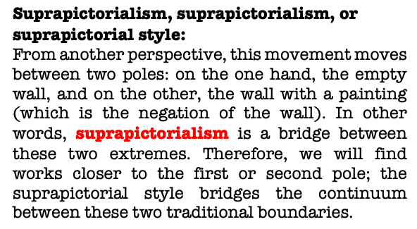 Suprapictorialism, supra-pictorialism, or suprapictorial style