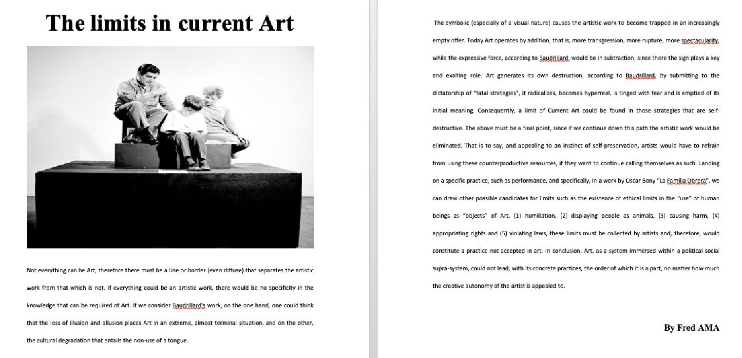 The Limits in Current Art